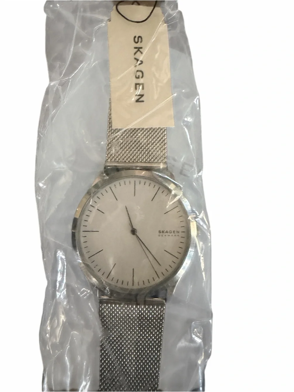 Skagen Silver Mesh Strap Men’s Watch SKW6565- White Dial